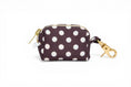 Load image into the gallery viewer, Brown Polka Dot Poop Bag Holder - waterproof fabric