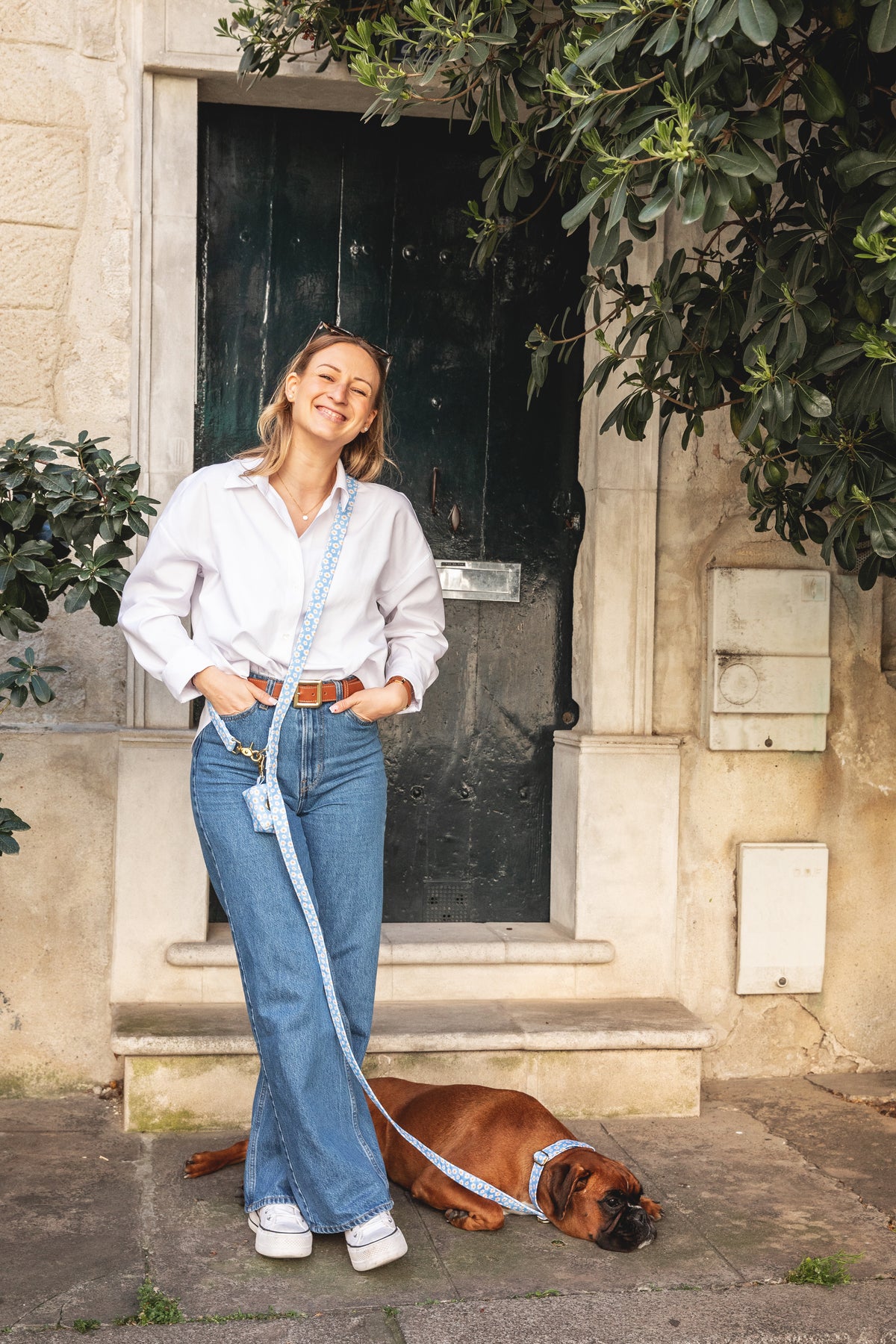 Laisse multi-positions Marguerite - tissu impérméable