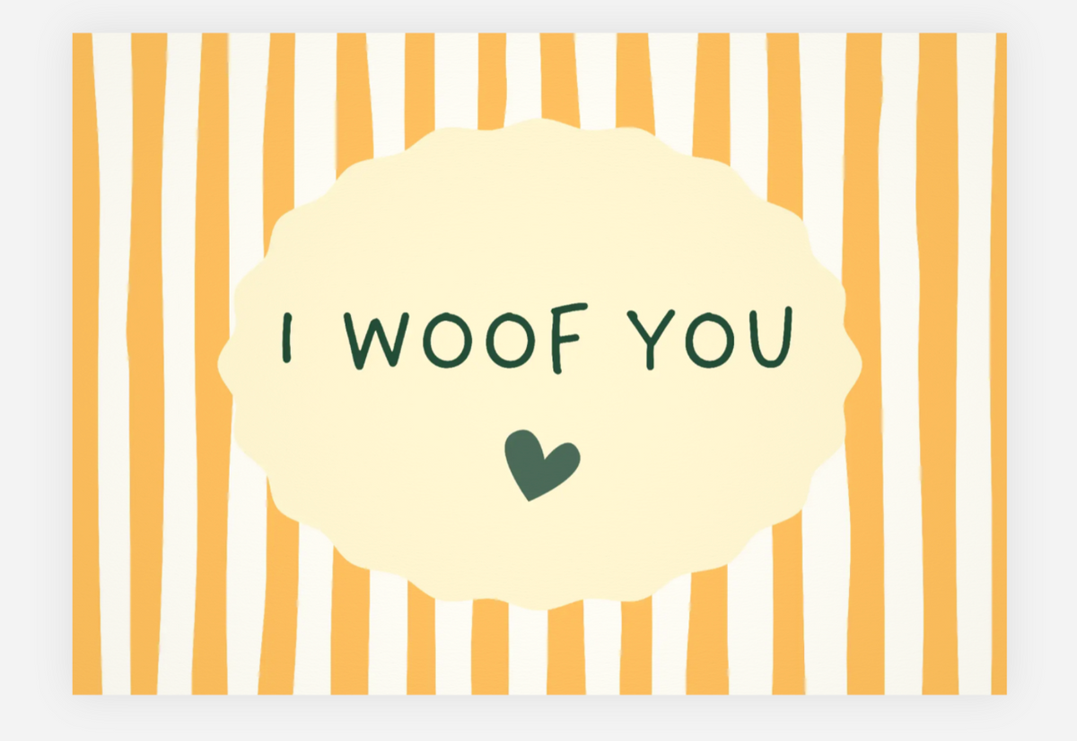 Carte postale "I woof you"