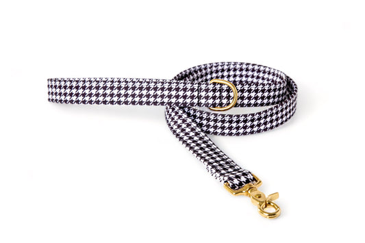 Houndstooth Leash - waterproof fabric