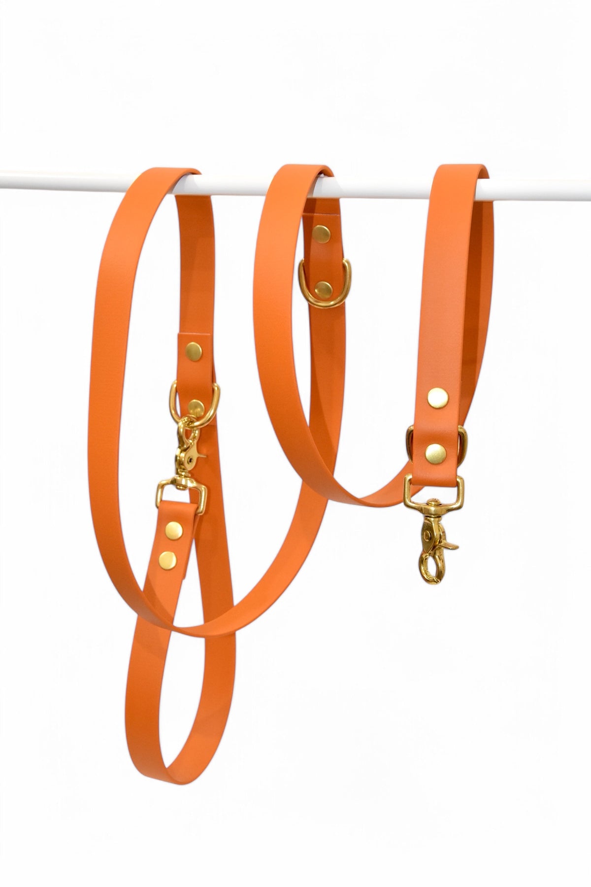 Orange Multi-position Leash - Biothane