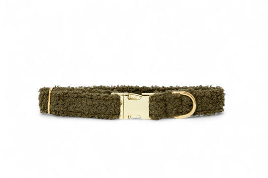 Collier Teddy Kaki - tissu douceur