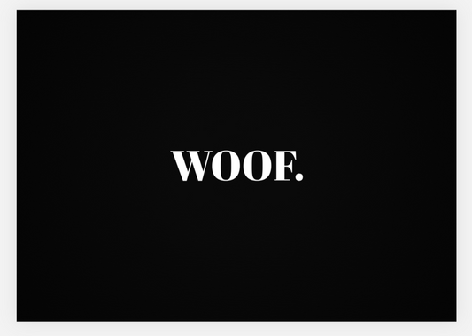 Carte postale “WOOF.”