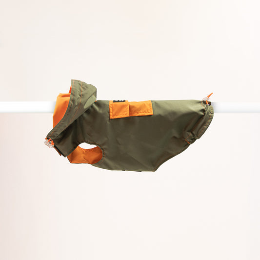 Imperméable Kaki / Orange