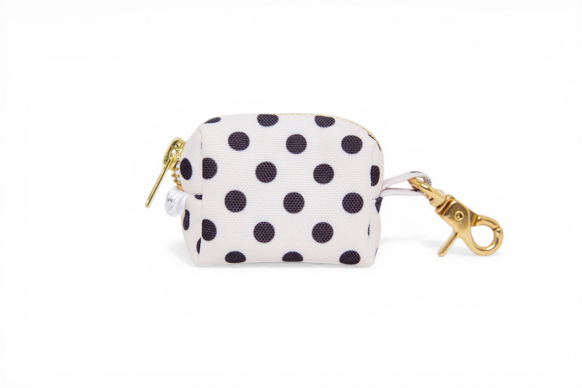 Distributeur de sacs pois Crème - tissu imperméable