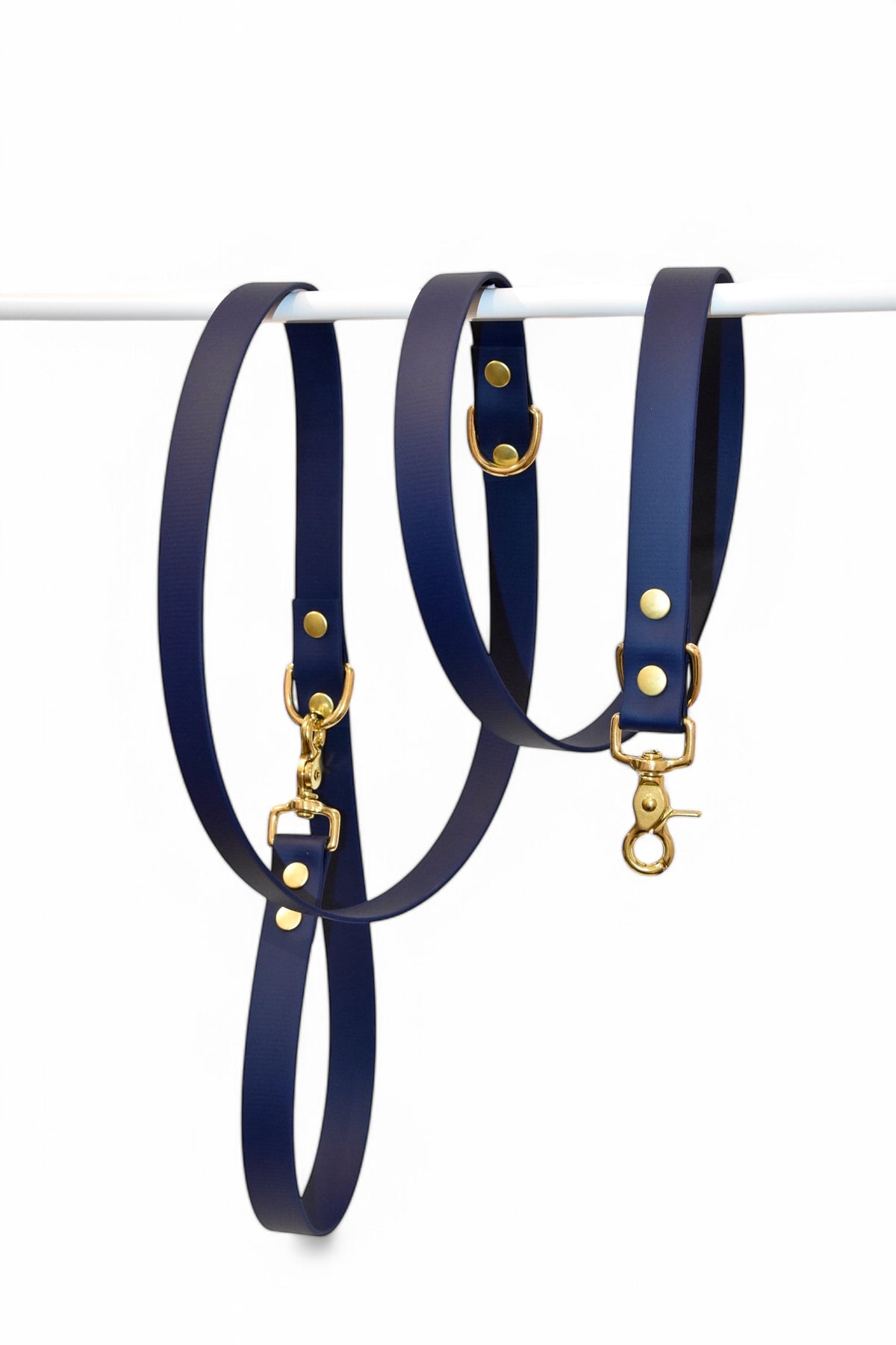 Navy Multi-position Leash - Biothane
