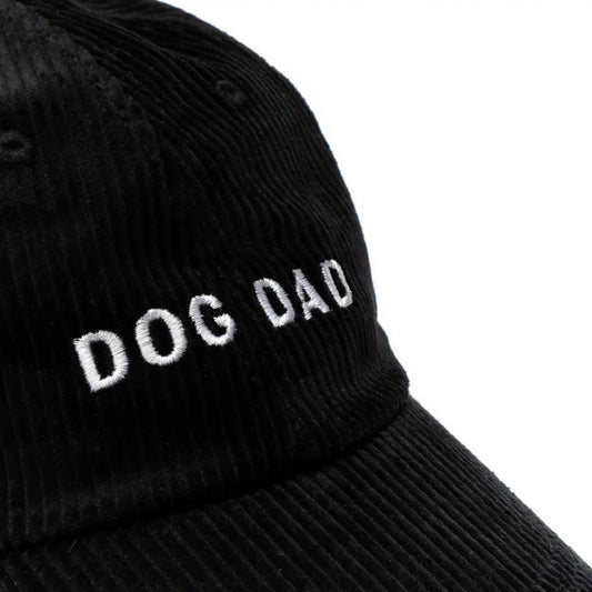 Casquette DOG DAD - Velours côtelé noir