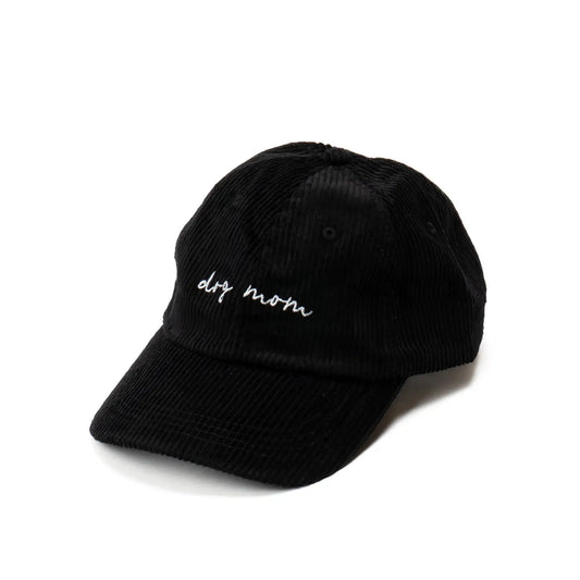 Casquette DOG MOM - Velours côtelé noir