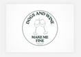 Load image into the gallery viewer, Postcard "Dogs and wine make me fine"
