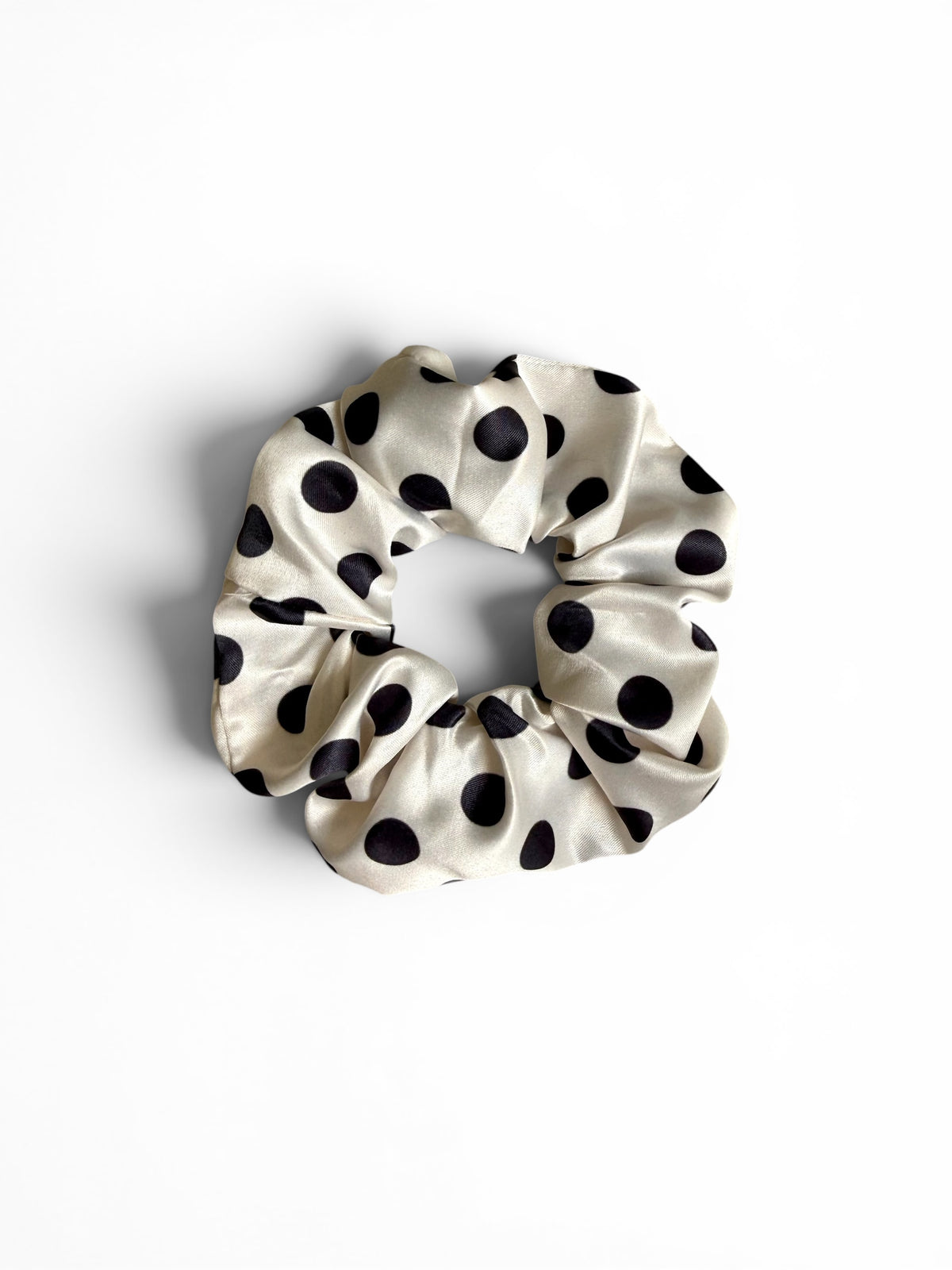 Chouchou Pois Crème - Satin