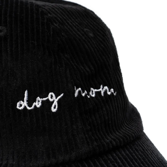 Casquette DOG MOM - Velours côtelé noir