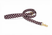 Laisse pois Marron - tissu impérméable