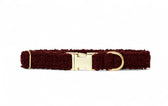 Collier Teddy Bordeaux - tissu douceur