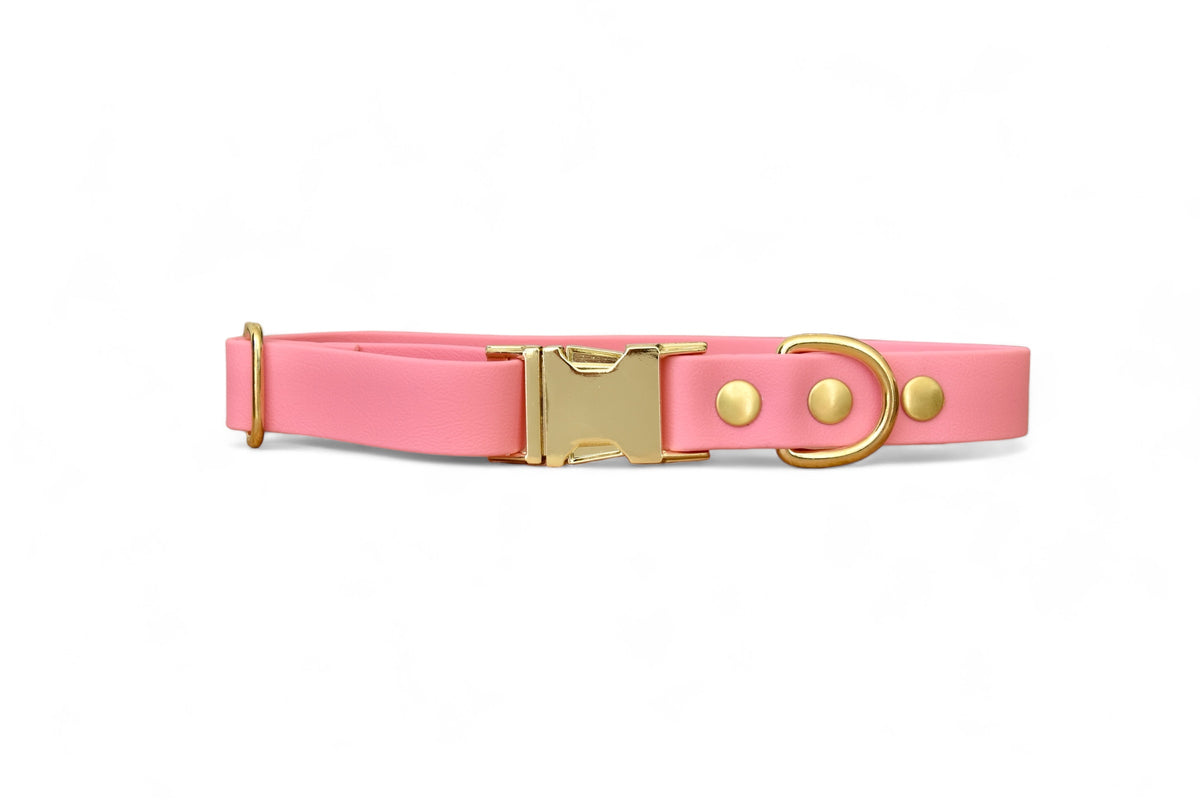 Collier rose bonbon - Biothane