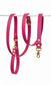 Laisse Multi-positions Framboise - Biothane