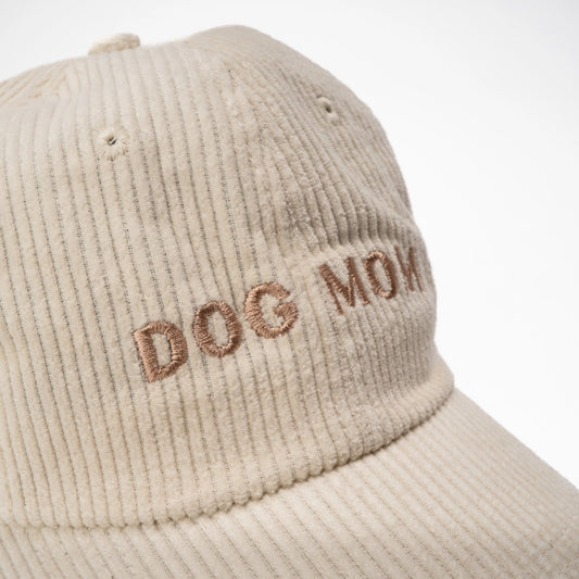 Casquette DOG MOM - Velours côtelé beige