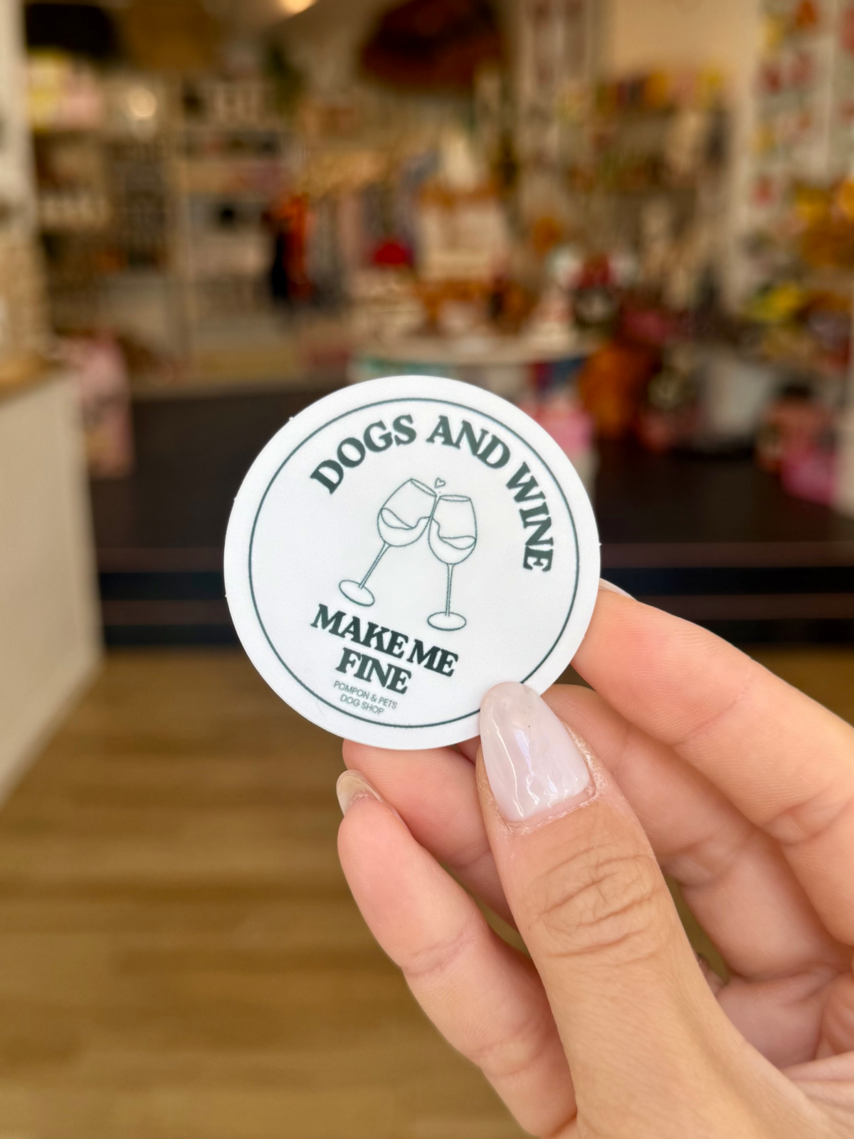 Sticker DOGS AND WINE