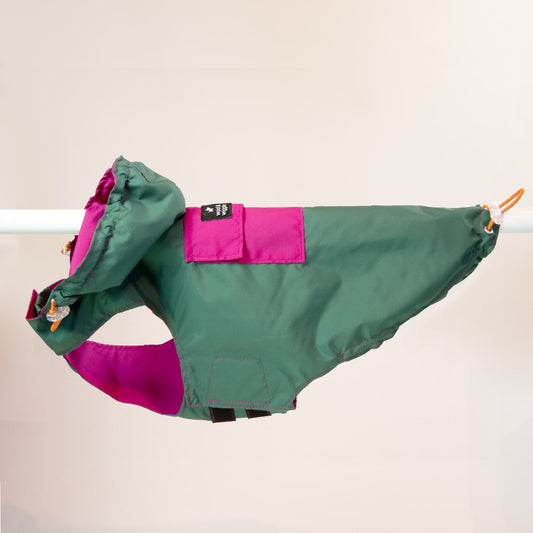 Imperméable Vert / Rose