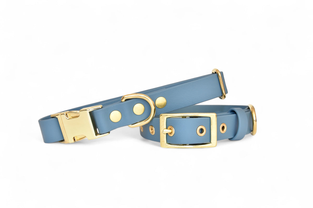 Collier Bleu pétrole - Biothane