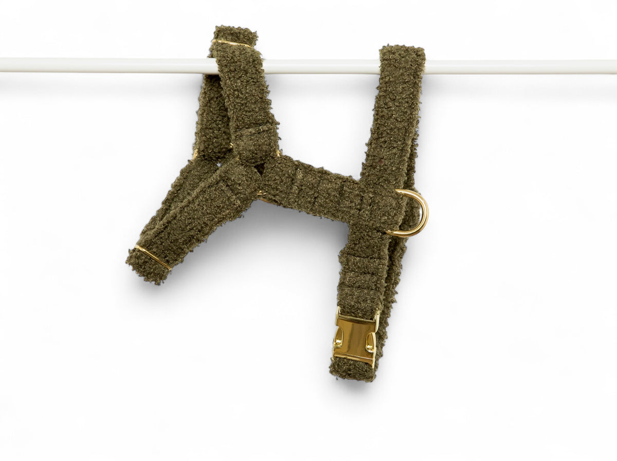Harnais Teddy Kaki - tissu douceur