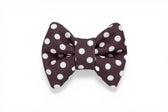 Brown Polka Dot Bow Tie - waterproof fabric