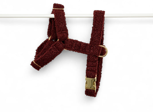 Harnais Teddy Bordeaux - tissu douceur