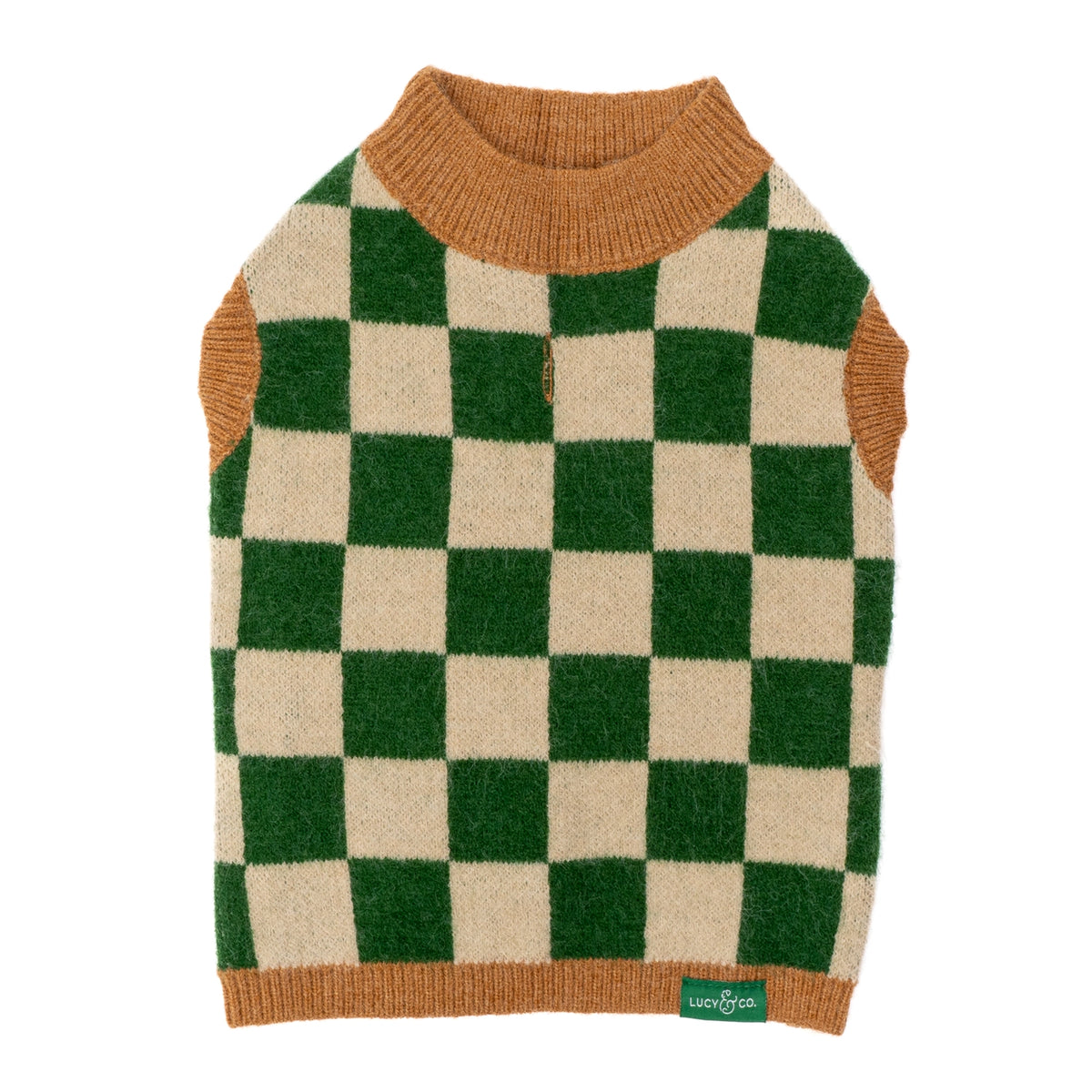 Pull carreaux verts