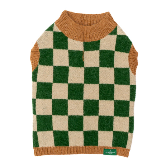 Pull carreaux verts