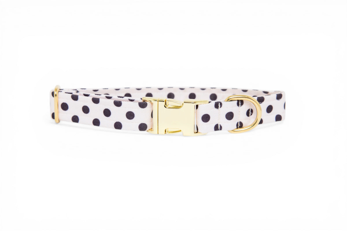 Collier pois Crème - tissu imperméable