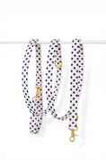 Load image into the gallery viewer, Cream Polka Dot Multi-position Leash - waterproof fabric
