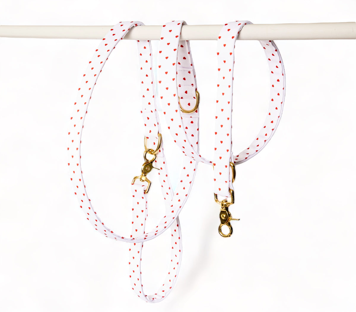 Laisse Multi-positions Pompon&Pets - tissu imperméable